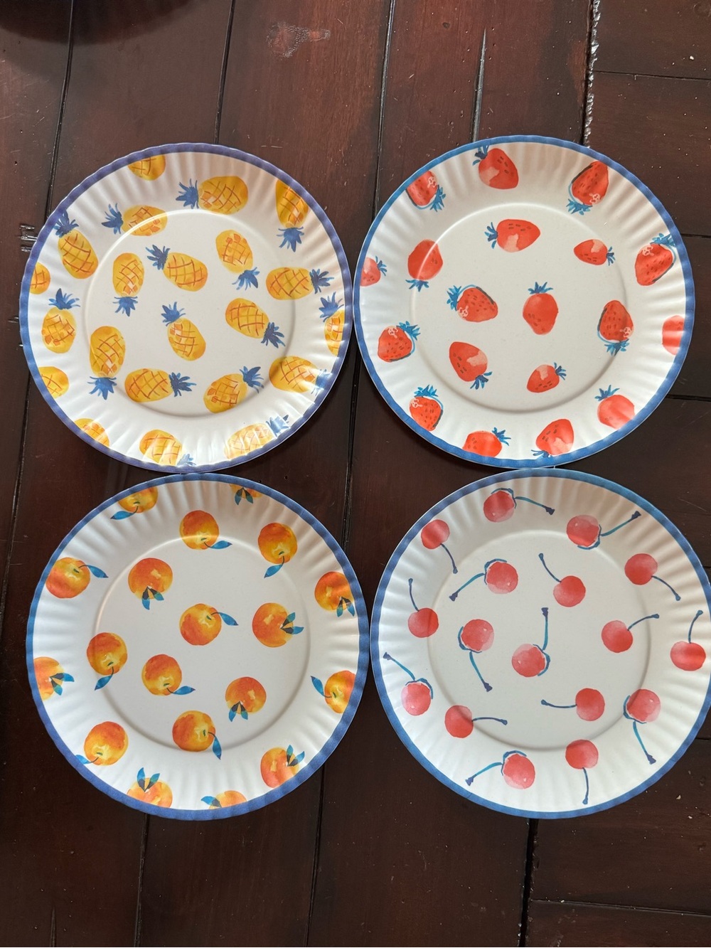 Fruit Salad Print Melamine Bowl & Plate Set - New With Tags - Picture 2 of 9